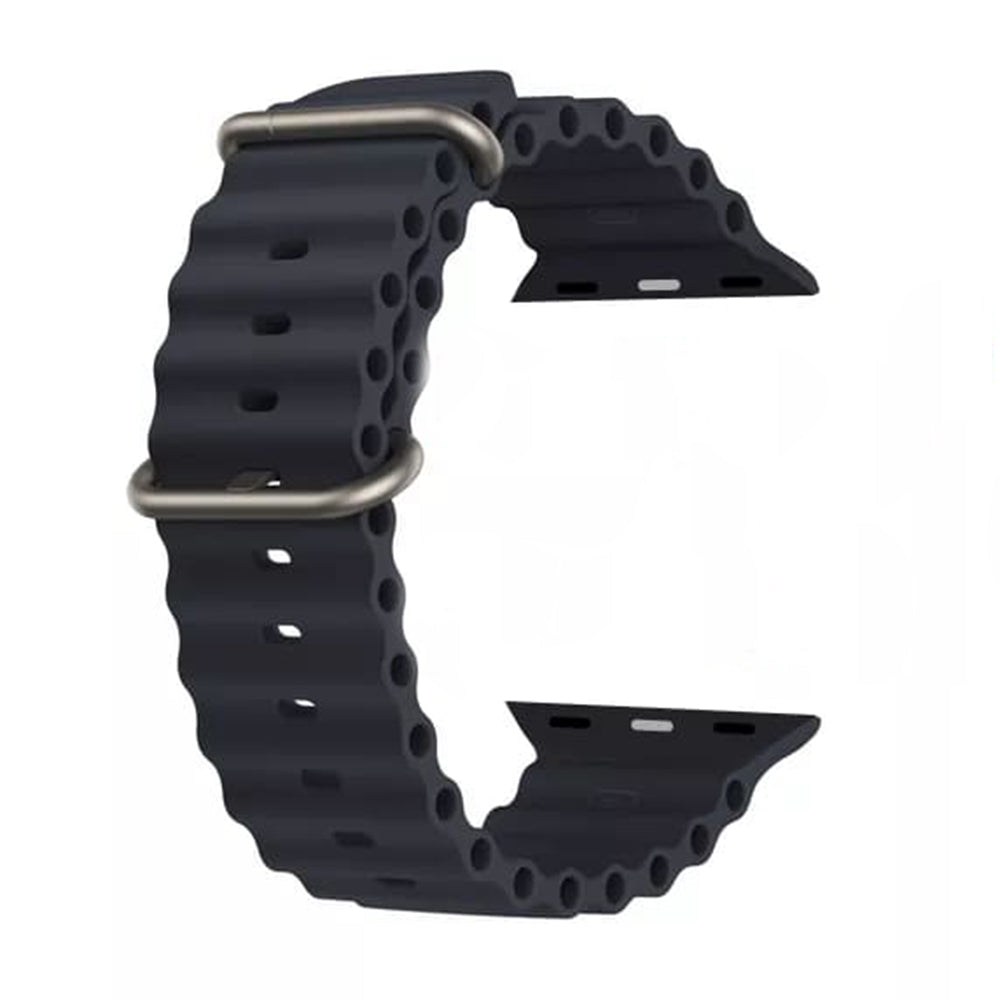 Techsuit W038 Armband für Apple Watch 42mm / 41mm / 40mm / 38mm Serie, Schwarz