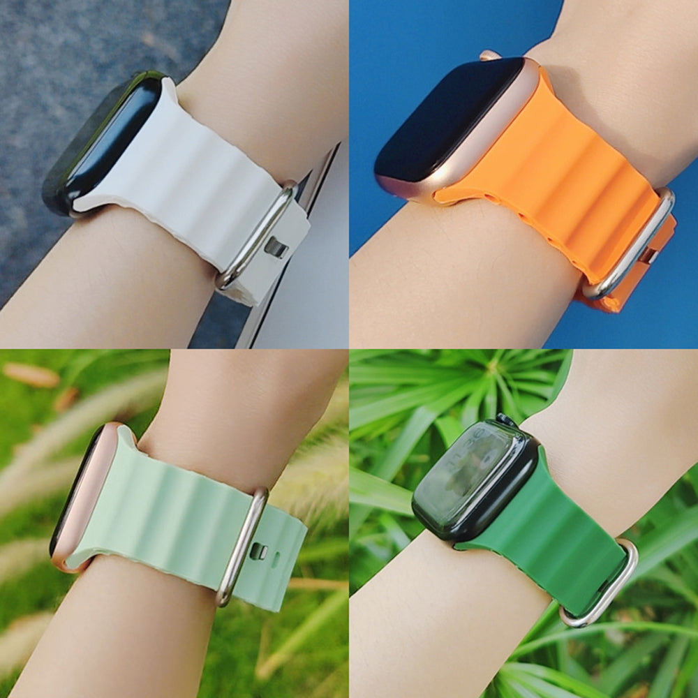 Techsuit W038 Armband für Apple Watch 42mm / 41mm / 40mm / 38mm Serie, Grün