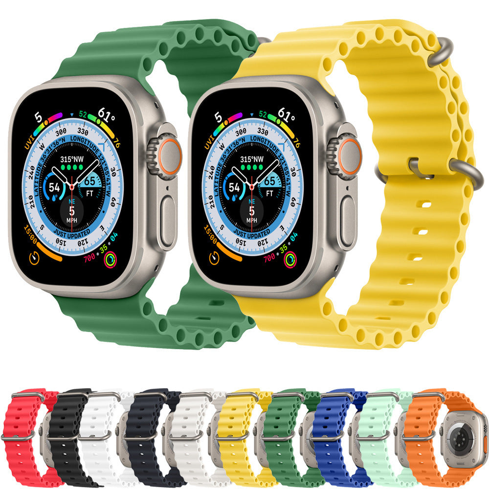 Techsuit W038 Armband für Apple Watch 42mm / 41mm / 40mm / 38mm Serie, Grün