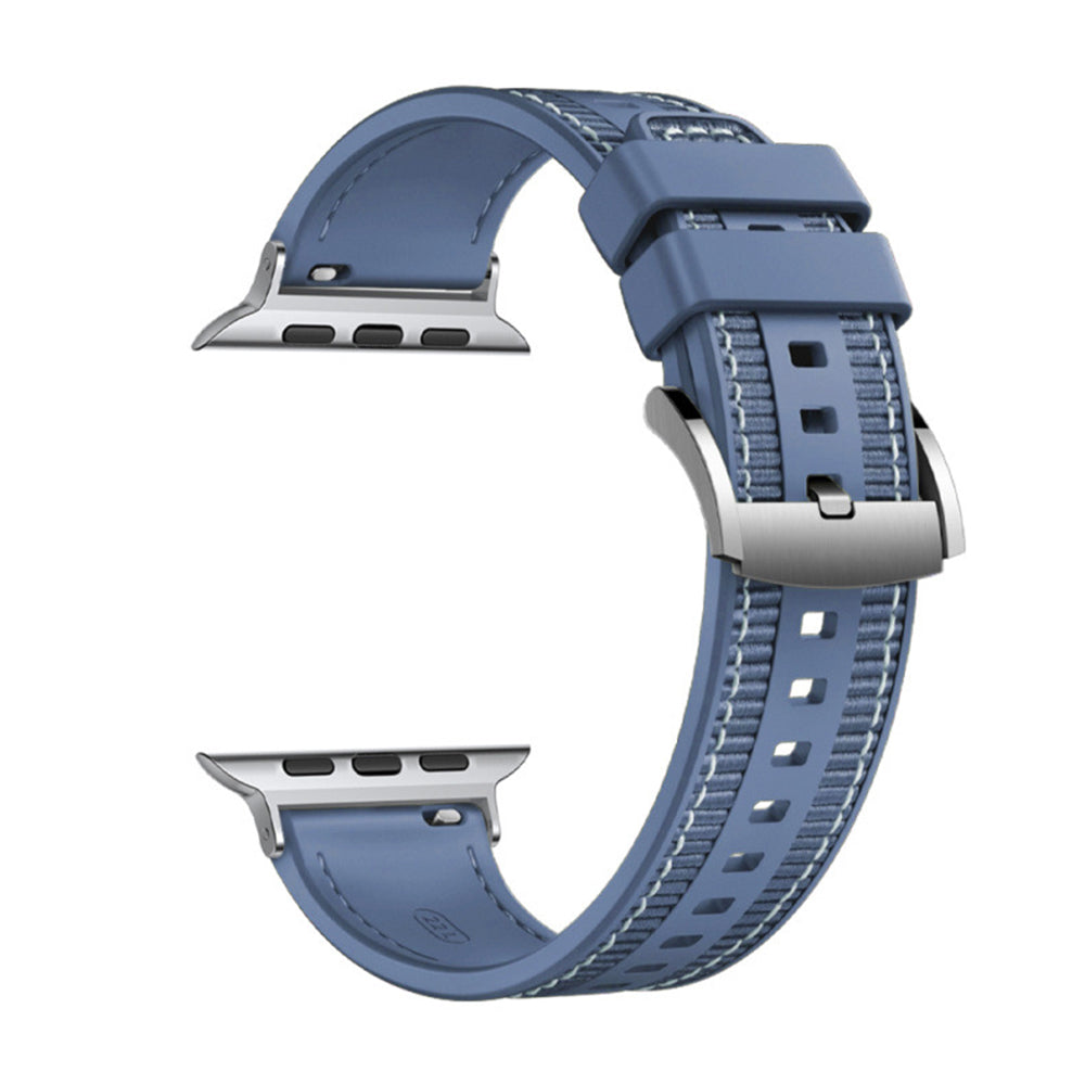 Techsuit W051 Armband für Apple Watch 42mm / 41mm / 40mm / 38mm Serie, Dunkelblau