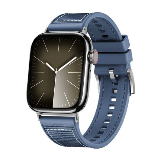 Techsuit W051 Armband für Apple Watch 49mm / 46mm / 45mm / 44mm / 42mm Serie, Dunkelblau