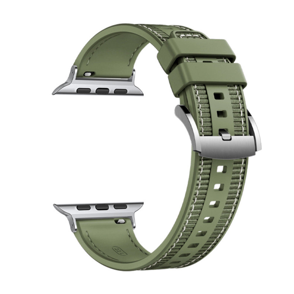 Techsuit W051 Armband für Apple Watch 49mm / 46mm / 45mm / 44mm / 42mm Serie, Grün