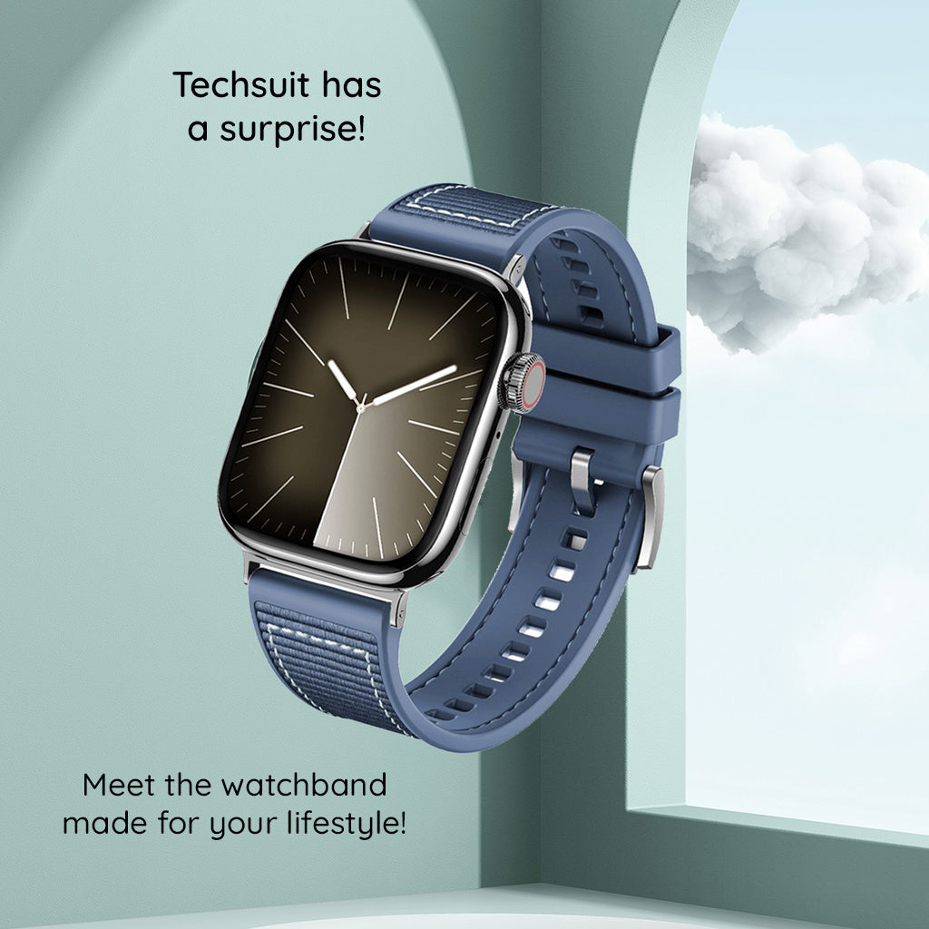 Techsuit W051 Armband für Apple Watch 49mm / 46mm / 45mm / 44mm / 42mm Serie, Grün