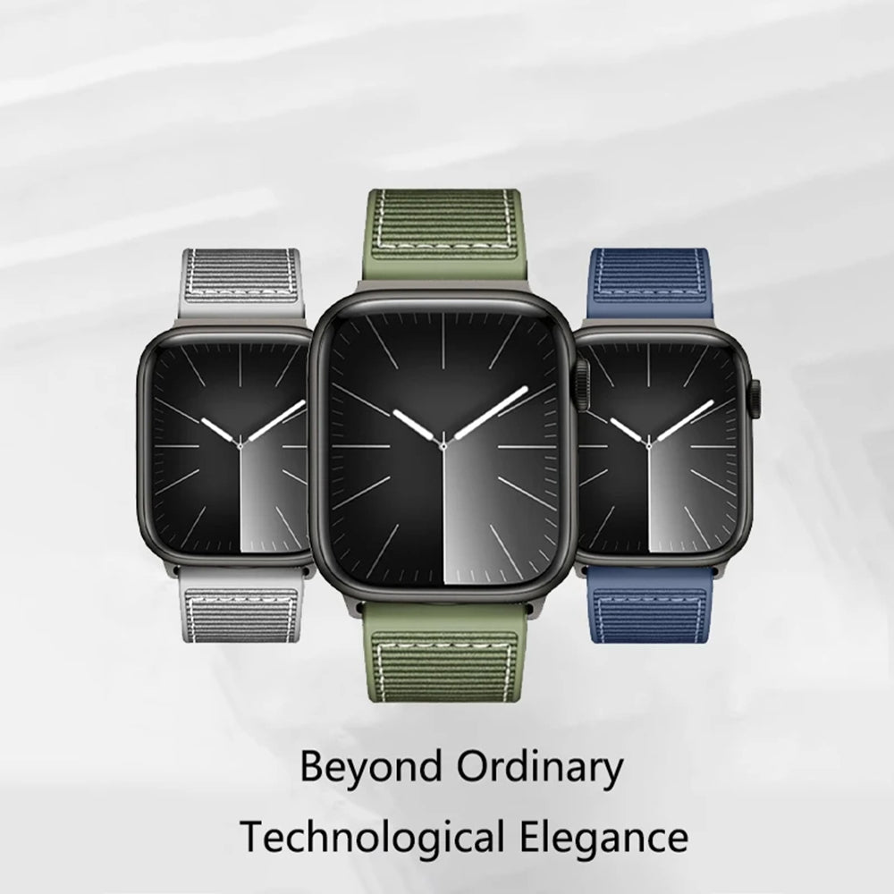 Techsuit W051 Armband für Apple Watch 49mm / 46mm / 45mm / 44mm / 42mm Serie, Grün