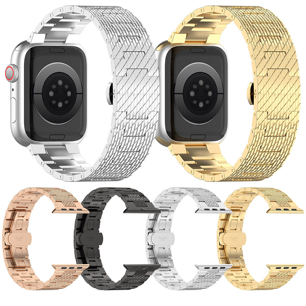 Techsuit W052 Armband für Apple Watch 49mm / 46mm / 45mm / 44mm / 42mm Serie, Silberfarben