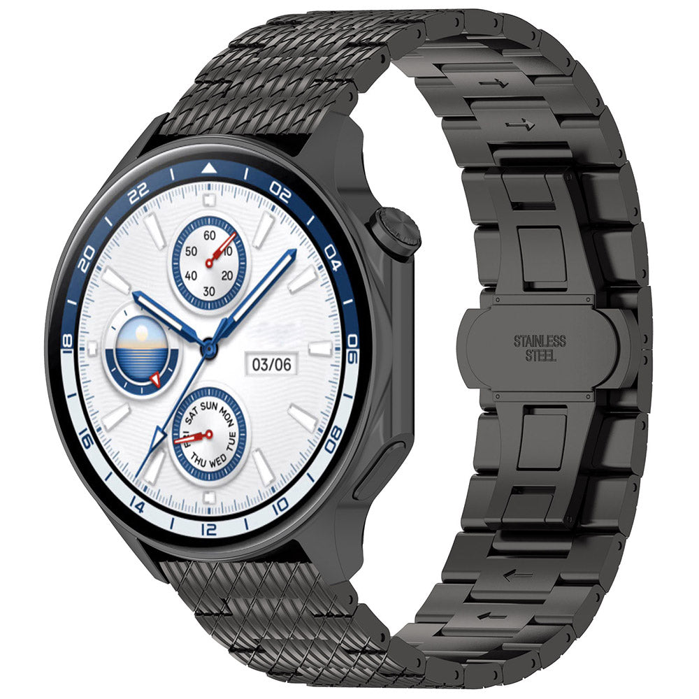 Techsuit W052 Armband für Huawei Watch / Xiaomi Watch Series, 22mm, Schwarz