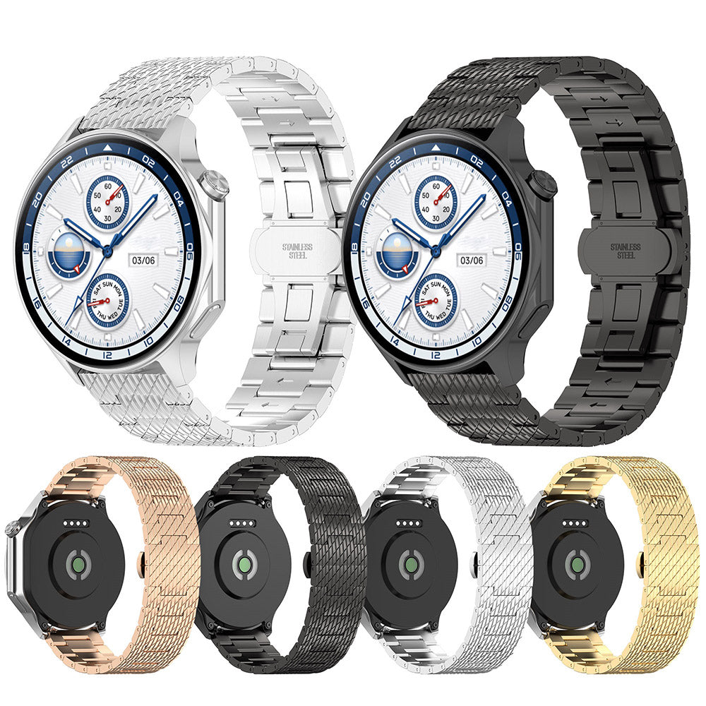 Techsuit W052 Armband für Huawei Watch / Xiaomi Watch Series, 22mm, Schwarz