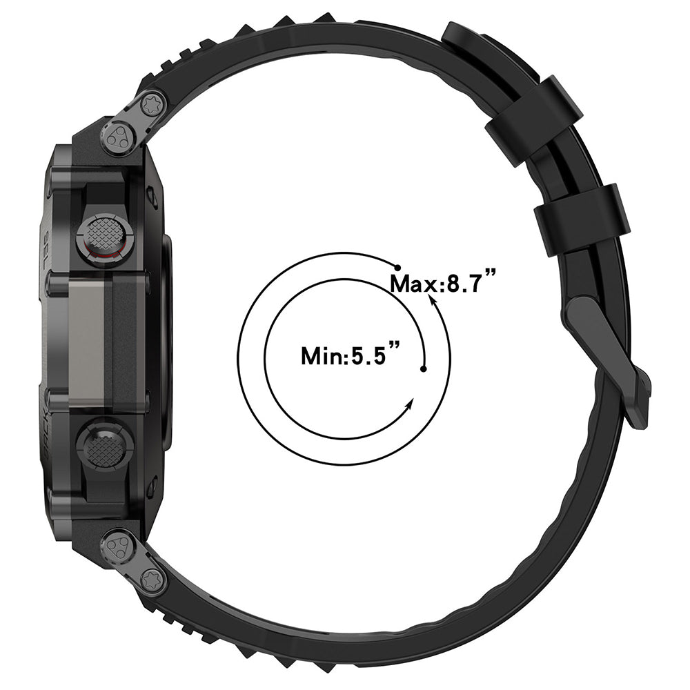 Techsuit W067 Strap for Amazfit T-Rex Ultra, Black
