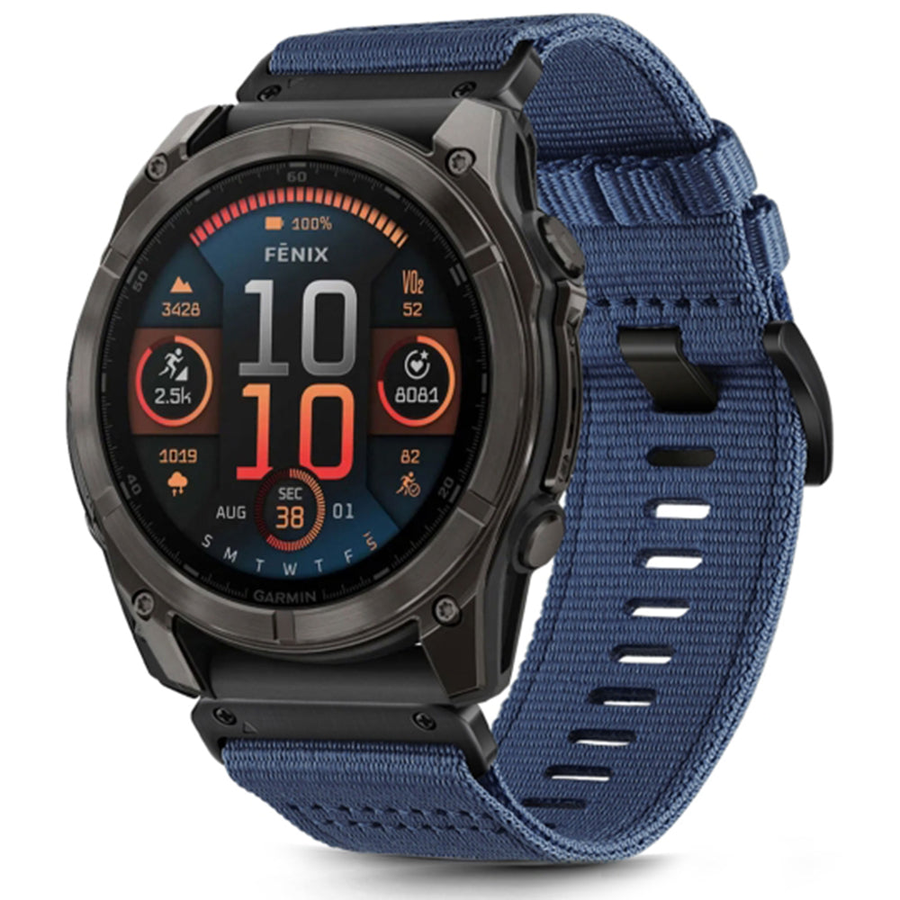 Techsuit W070 Armband für Garmin Instinct / Approach / Fenix Watch Series, 20mm, Marineblau