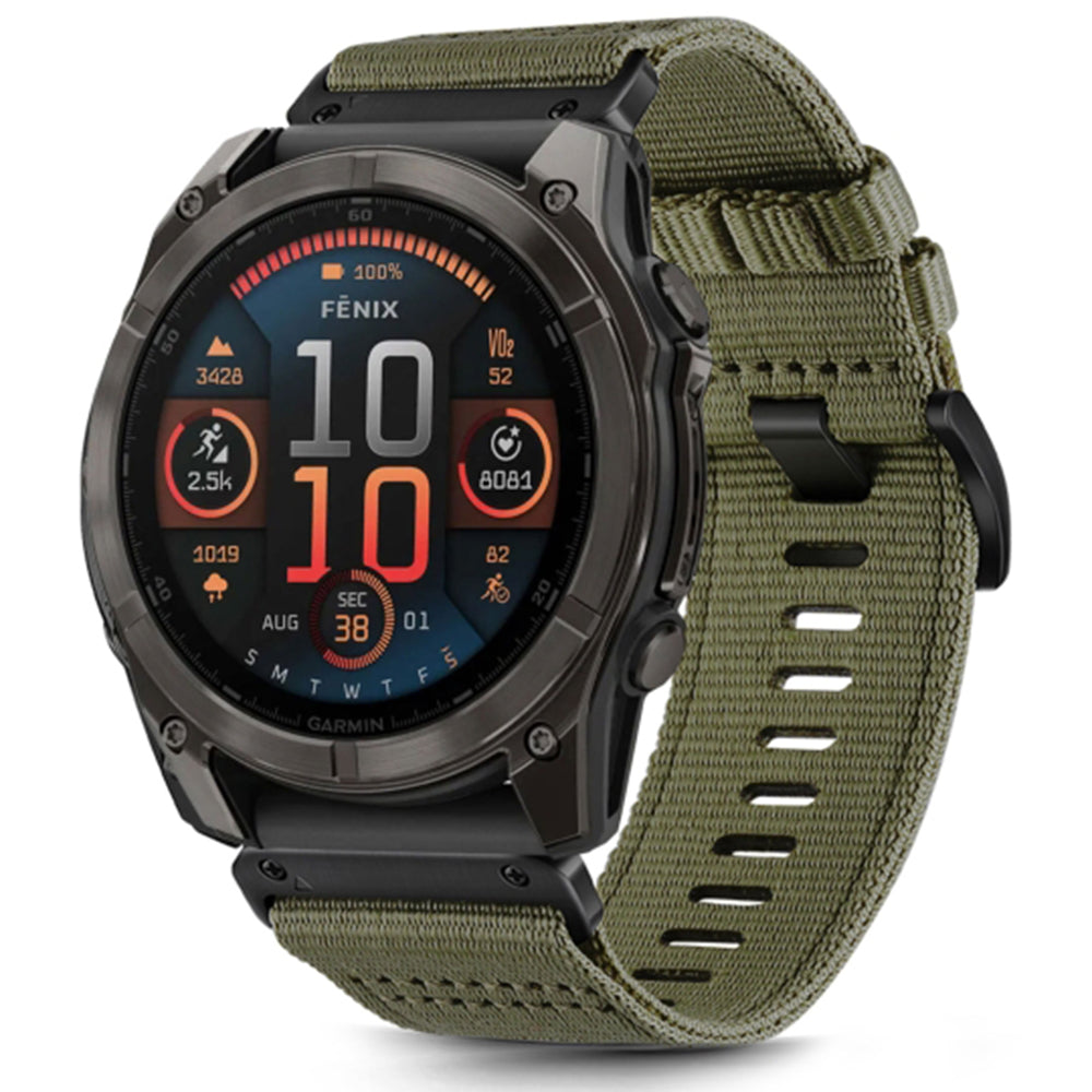 Techsuit W070 Armband für Garmin Watch Fenix / Forerunner Serie, 22mm, Dunkelgrün