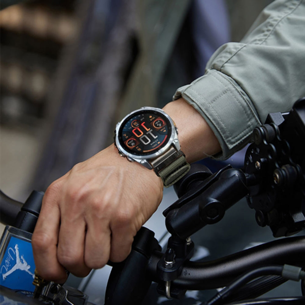 Techsuit W070 Armband für Garmin Watch Fenix / Forerunner Serie, 22mm, Dunkelgrün