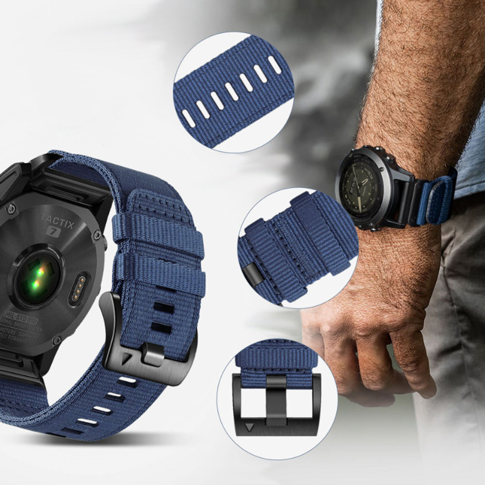 Techsuit W070 Armband für Samsung Galaxy Watch / Huawei Watch Series, 20mm, Marineblau