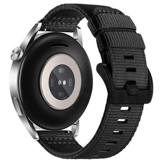 Techsuit W070 Armband für Samsung Galaxy Watch / Huawei Watch Series, 22mm, Schwarz