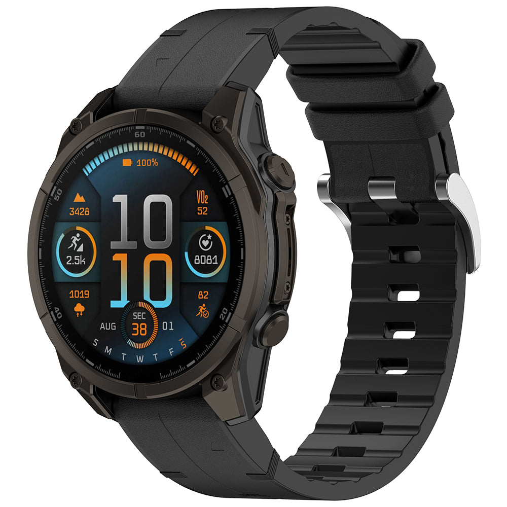 Techsuit W071 Armband für Garmin Instinct / Approach / Fenix Watch Series, 20mm, Schwarz