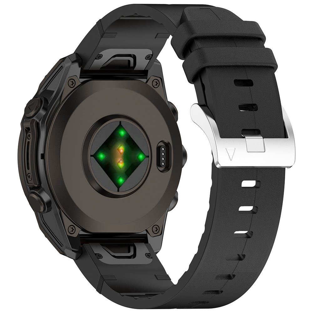 Techsuit W071 Armband für Garmin Instinct / Approach / Fenix Watch Series, 20mm, Schwarz
