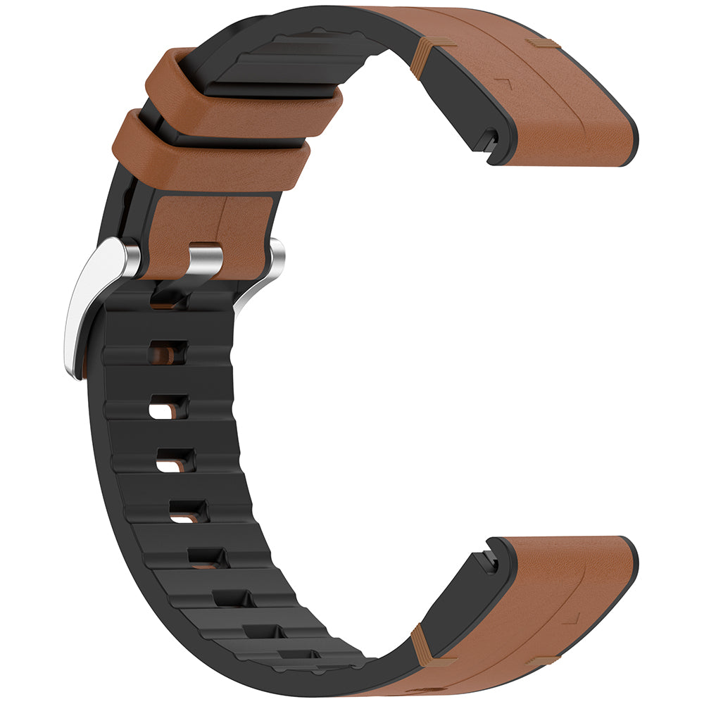 Techsuit W071 Armband für Garmin Watch Fenix / Forerunner Serie, 22mm, Braun