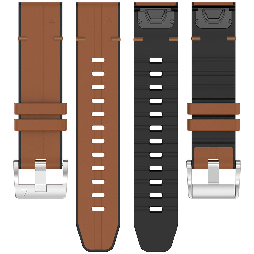 Techsuit W071 Armband für Garmin Watch Fenix / Forerunner Serie, 22mm, Braun