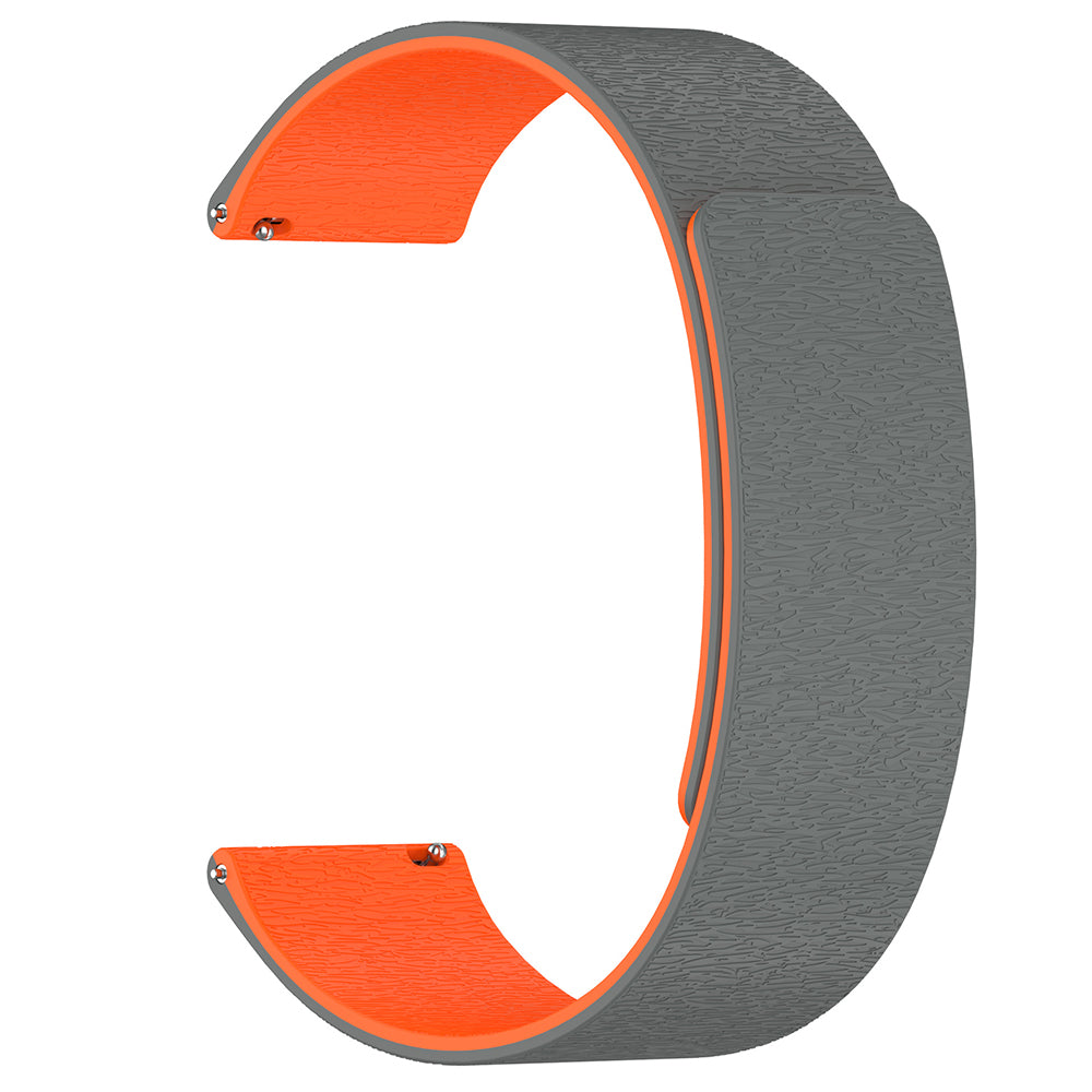 Techsuit W074 Armband für Huawei Watch / Garmin Watch Series, 18mm, Grau Orange
