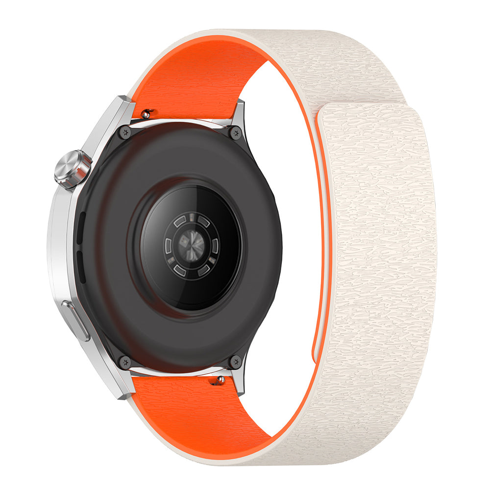 Techsuit W074 Armband für Samsung Galaxy Watch / Huawei Watch Series, 22mm, Schwarz Rot