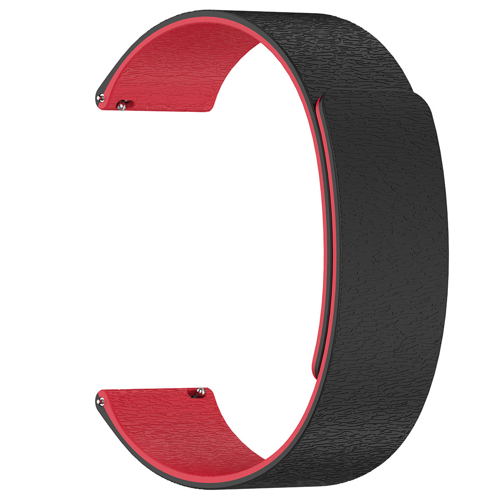 Techsuit W074 Armband für Samsung Galaxy Watch Series, 20mm, Schwarz Rot