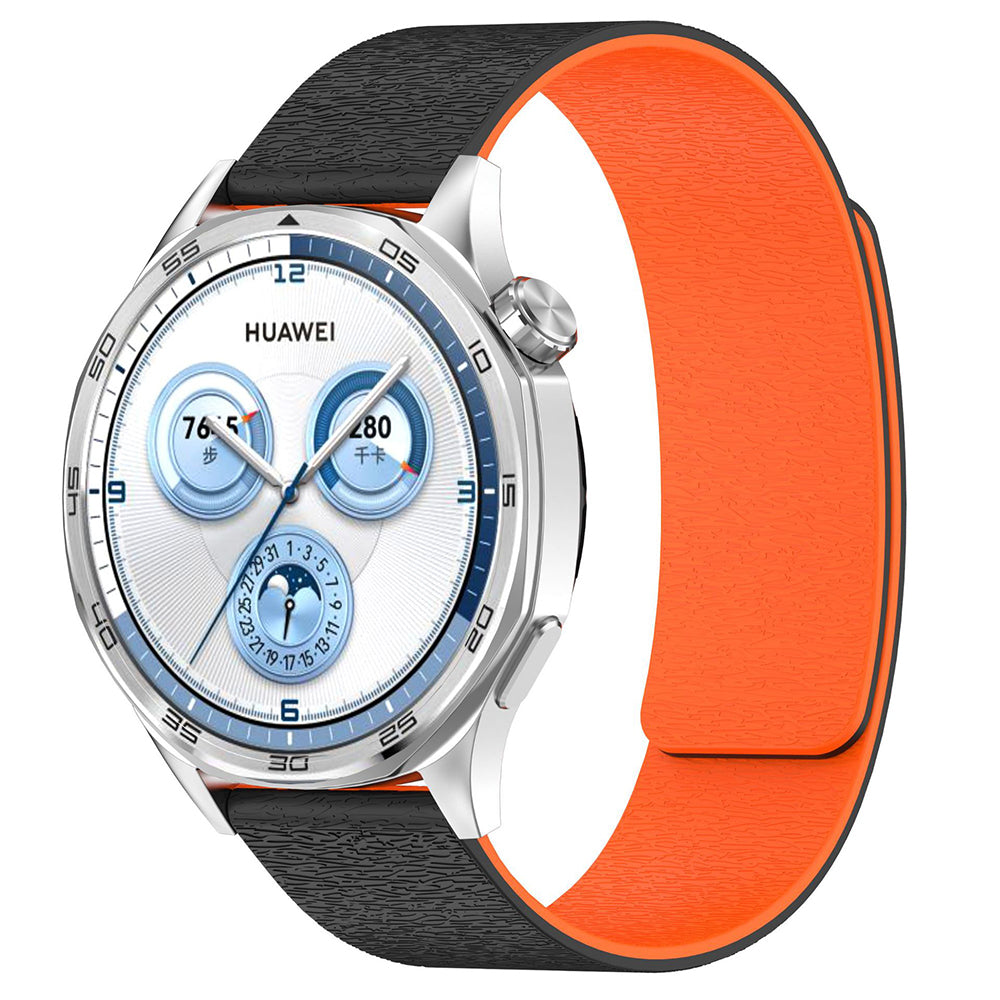 Techsuit W074 Armband für Samsung Galaxy Watch Series, 22mm, Schwarz Orange