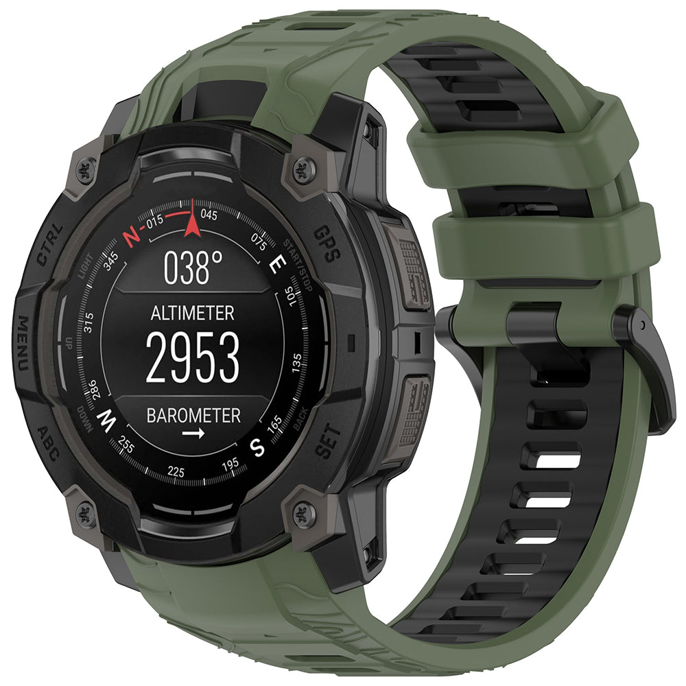 Techsuit W077 Armband für Garmin Instinct 3 50mm Solar / Instinct 3 50mm, Grün