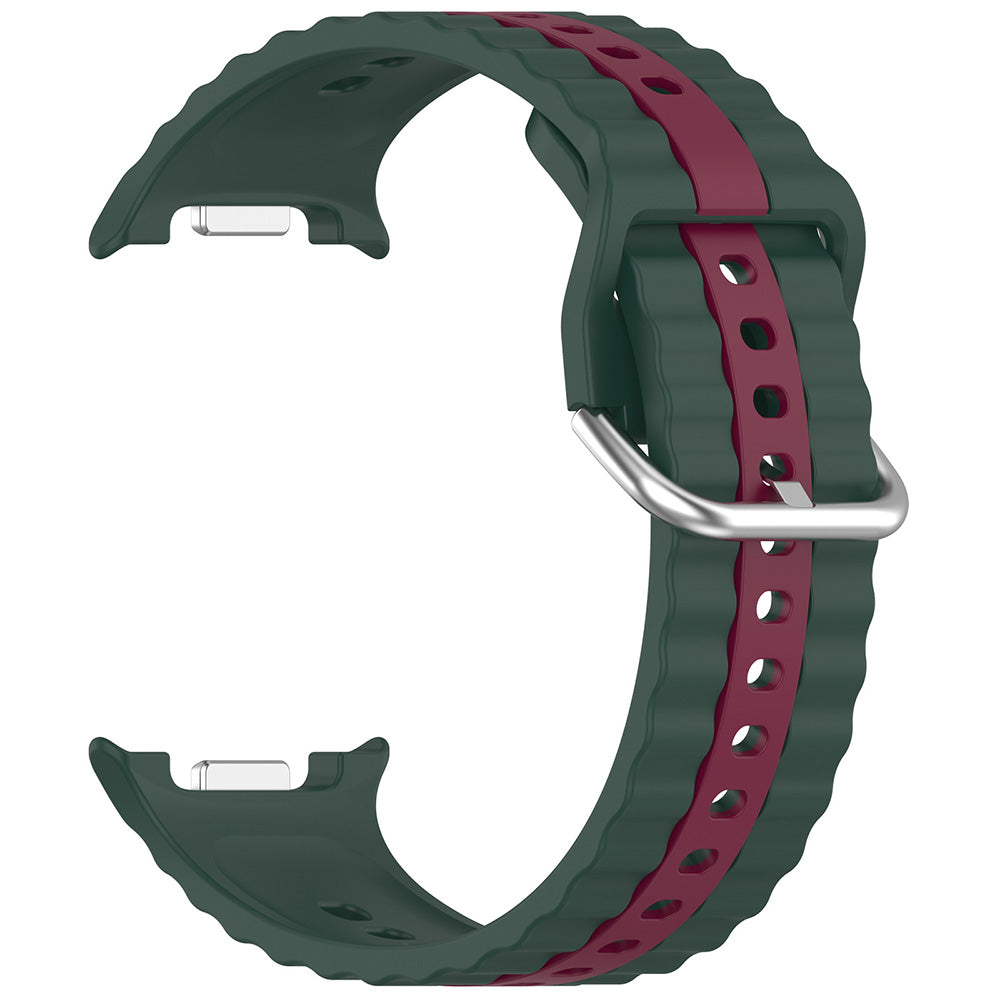 Techsuit W078 Armband für Samsung Galaxy Watch 8 Classic / Watch8 44mm / Watch 8 40mm, Dunkelgrün