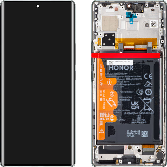Touchscreen-Display Honor 70, mit Rahmen und Akku, smaragdgrün, Service Pack 0235ACMH