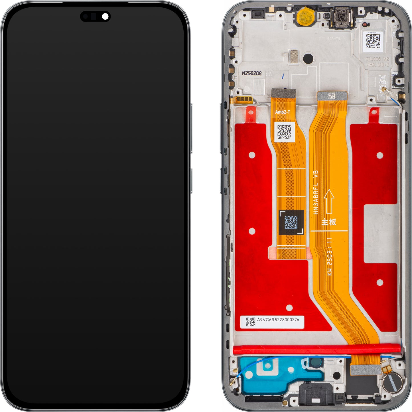 Display mit Touchscreen Honor 400 Lite, mit Rahmen, Schwarz (Velvet Black), Service Pack 0235ANTF