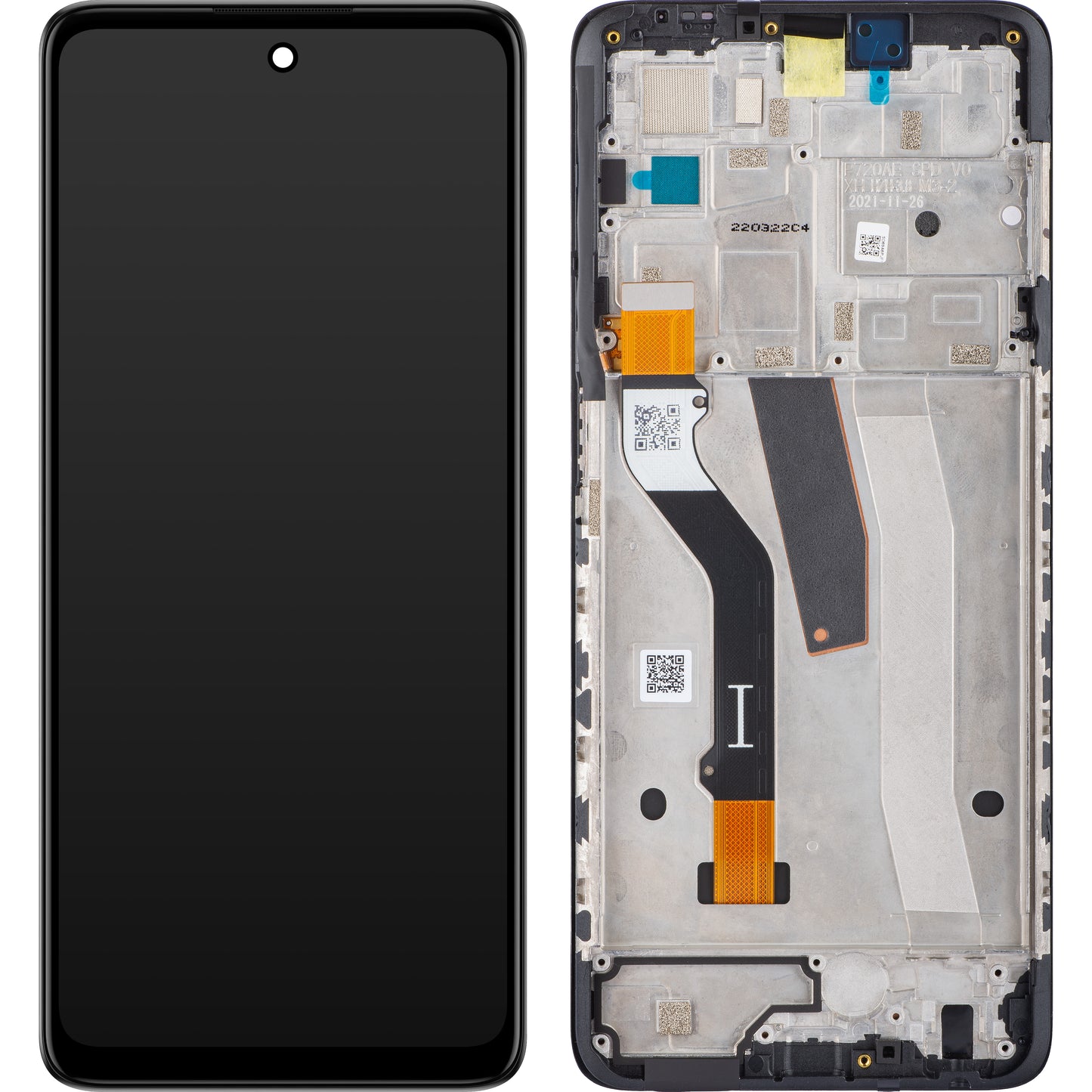 Motorola Moto Moto G51 5G Touchscreen Display, mit Rahmen, Schwarz, Service Pack 5D68C20028