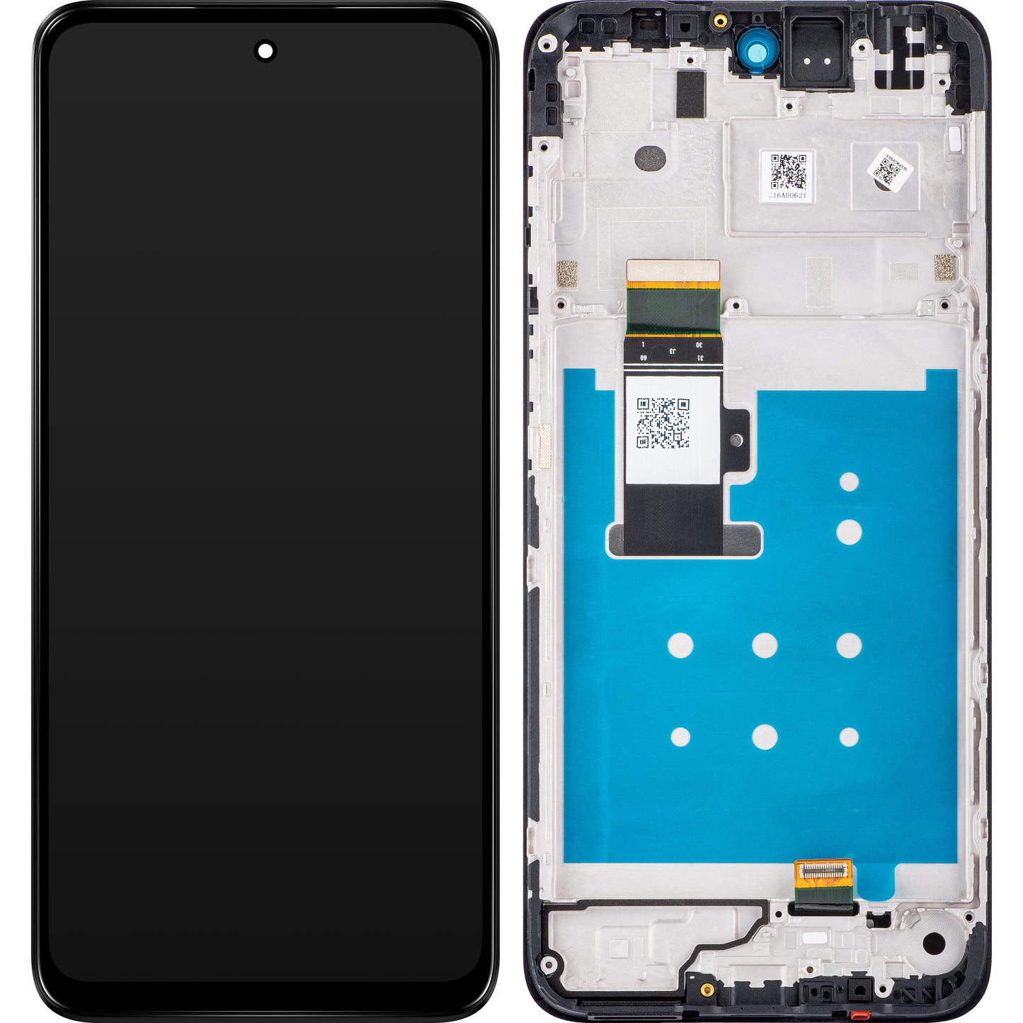Motorola Moto G13 Touchscreen-Display mit Rahmen, schwarz (anthrazit matt), Service Pack 5D68C22318