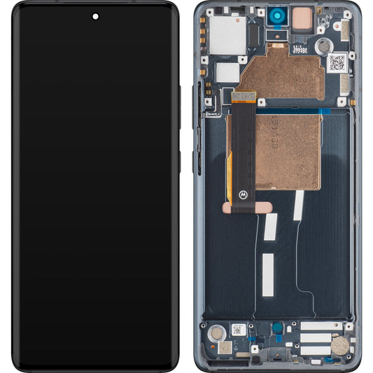 Touchscreen Display Motorola Edge 30 Fusion, with Frame, Black (Cosmic Grey), Service Pack 5D68C21527