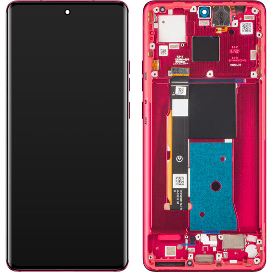 Touchscreen-Display Motorola Edge 40, mit Rahmen, Rot (Viva Magenta), Service Pack 5D68C22712