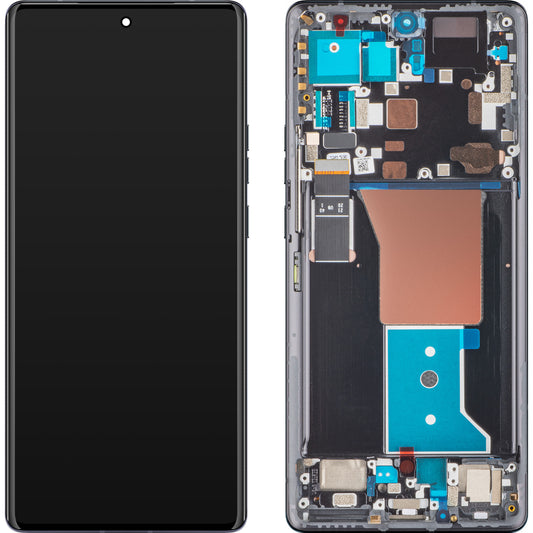 Touchscreen-Display Motorola Edge 40 Pro, mit Rahmen, Schwarz (Interstellar Schwarz), Service Pack 5D68C22010