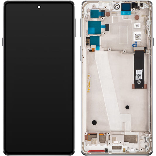Motorola Edge 20 Touchscreen-Display, mit Rahmen, mattiertes Weiß, Service Pack 5D68C19194