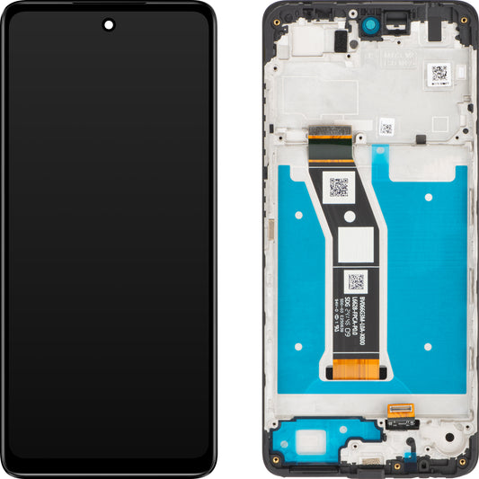 Touchscreen Display Motorola Moto E14, mit Rahmen, Schwarz, Service Pack 5D68C24645