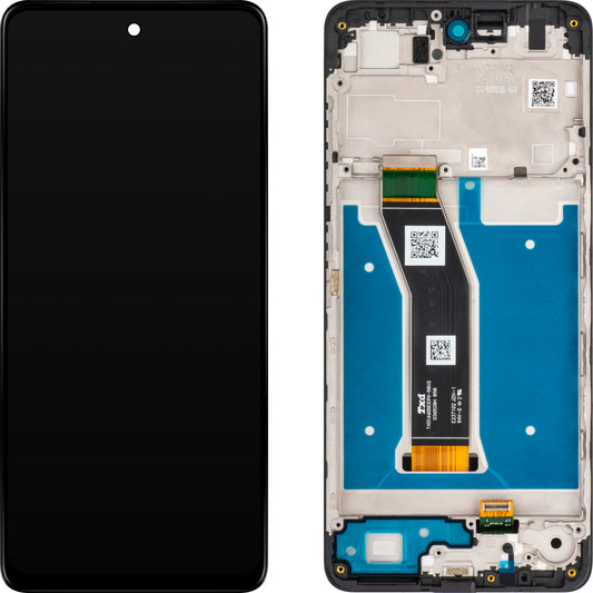 Touchscreen Display Motorola Moto G04, mit Rahmen, Schwarz, Service Pack 5D68C23890