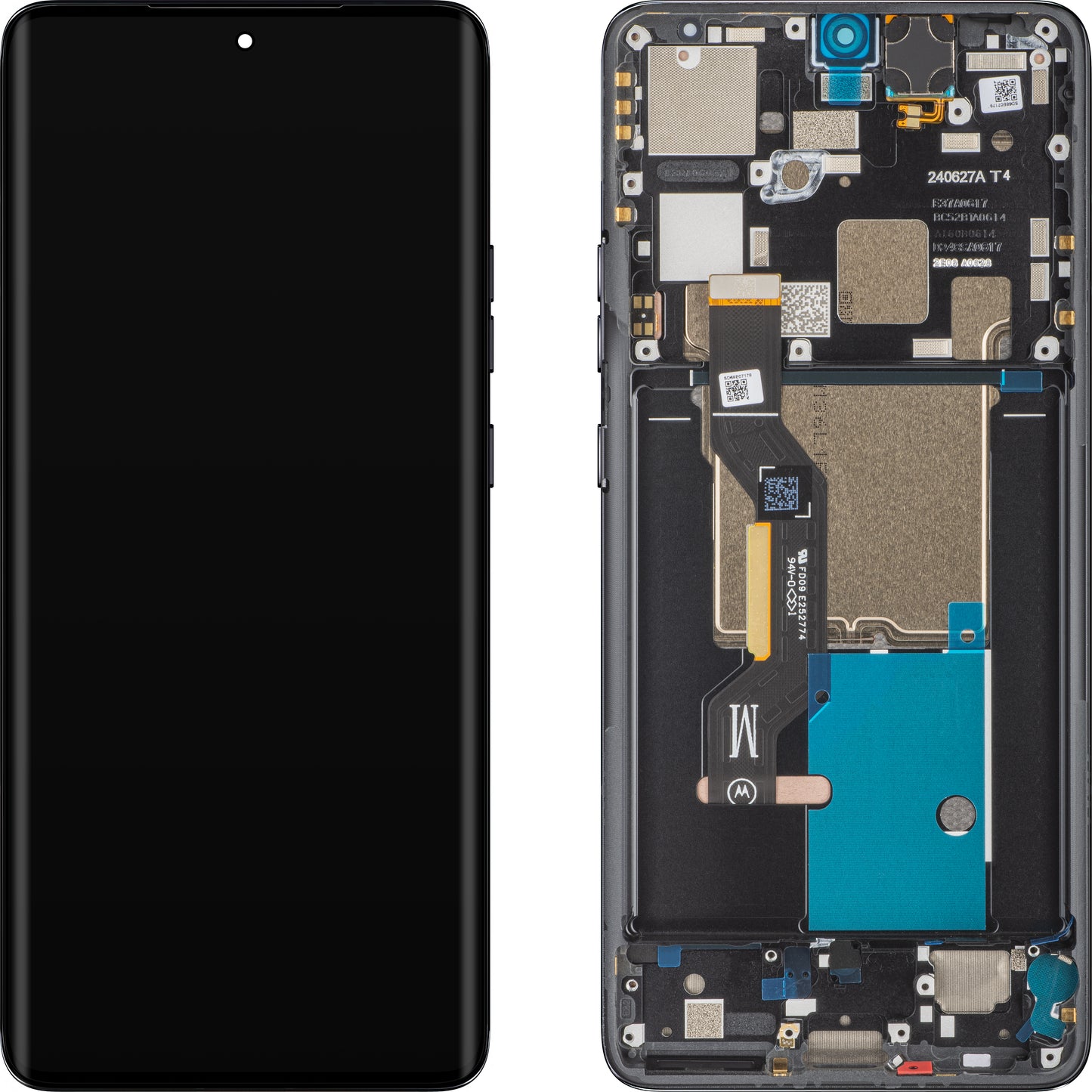 Touchscreen-Display Motorola Edge 50 Pro, mit Rahmen, Schwarz (Black Beauty), Service Pack 5D68C24092