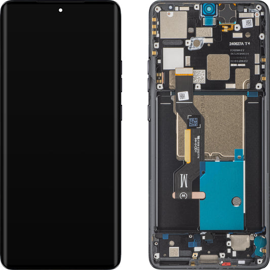 Touchscreen-Display Motorola Edge 50 Pro, mit Rahmen, Schwarz (Black Beauty), Service Pack 5D68C24092