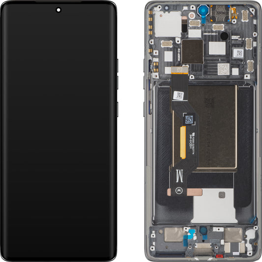Touchscreen-Display Motorola Edge 50, mit Rahmen, Koala-Grau, Service Pack 5D68C25135