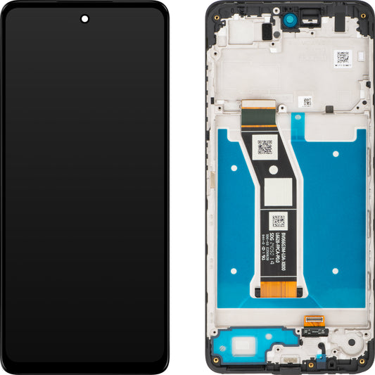 Touchscreen Display Motorola Moto G04s, mit Rahmen, Schwarz, Service Pack 5D68C24245