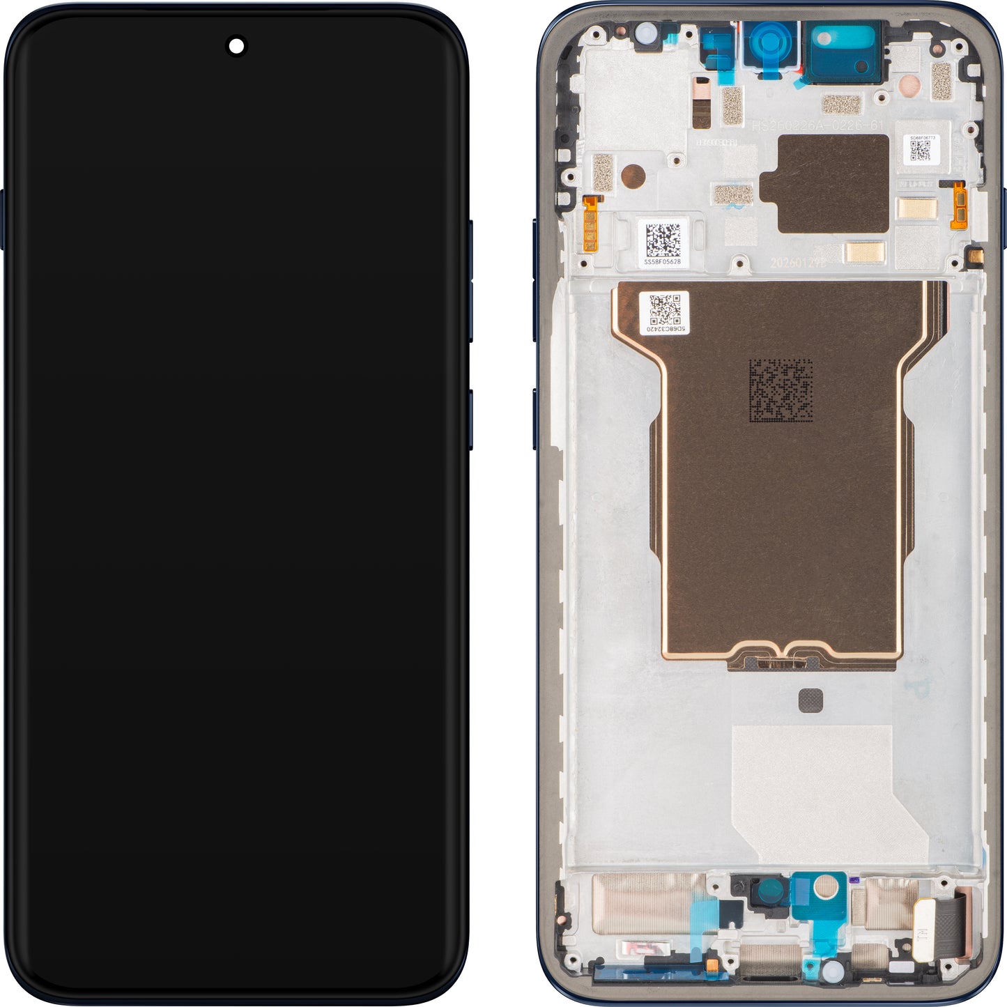 Display mit Touchscreen Motorola Edge 70 Pro, mit Rahmen, Marineblau (Pantone Titan), Service Pack 5D68C32420