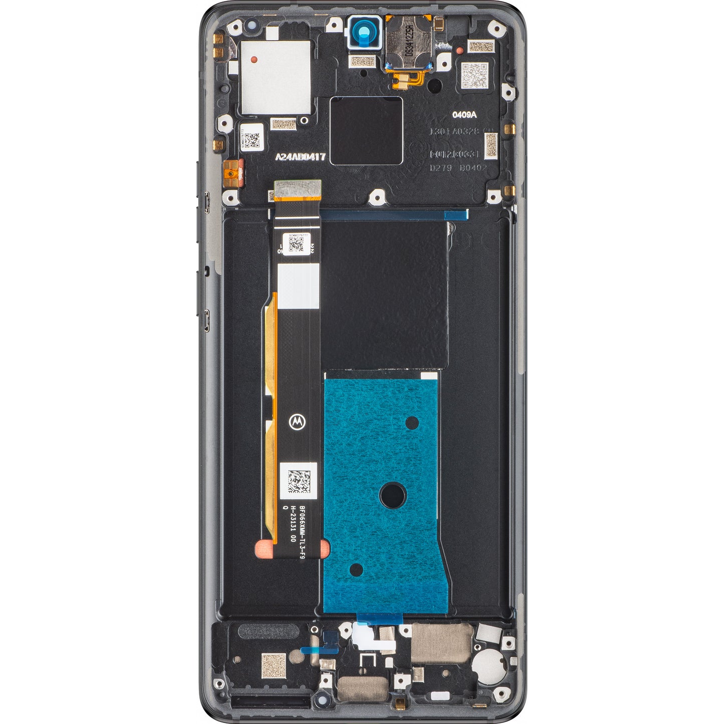 Touchscreen-Display Motorola Edge 40, mit Rahmen, Schwarz (Eclipse Black), Service Pack 5D68C22670