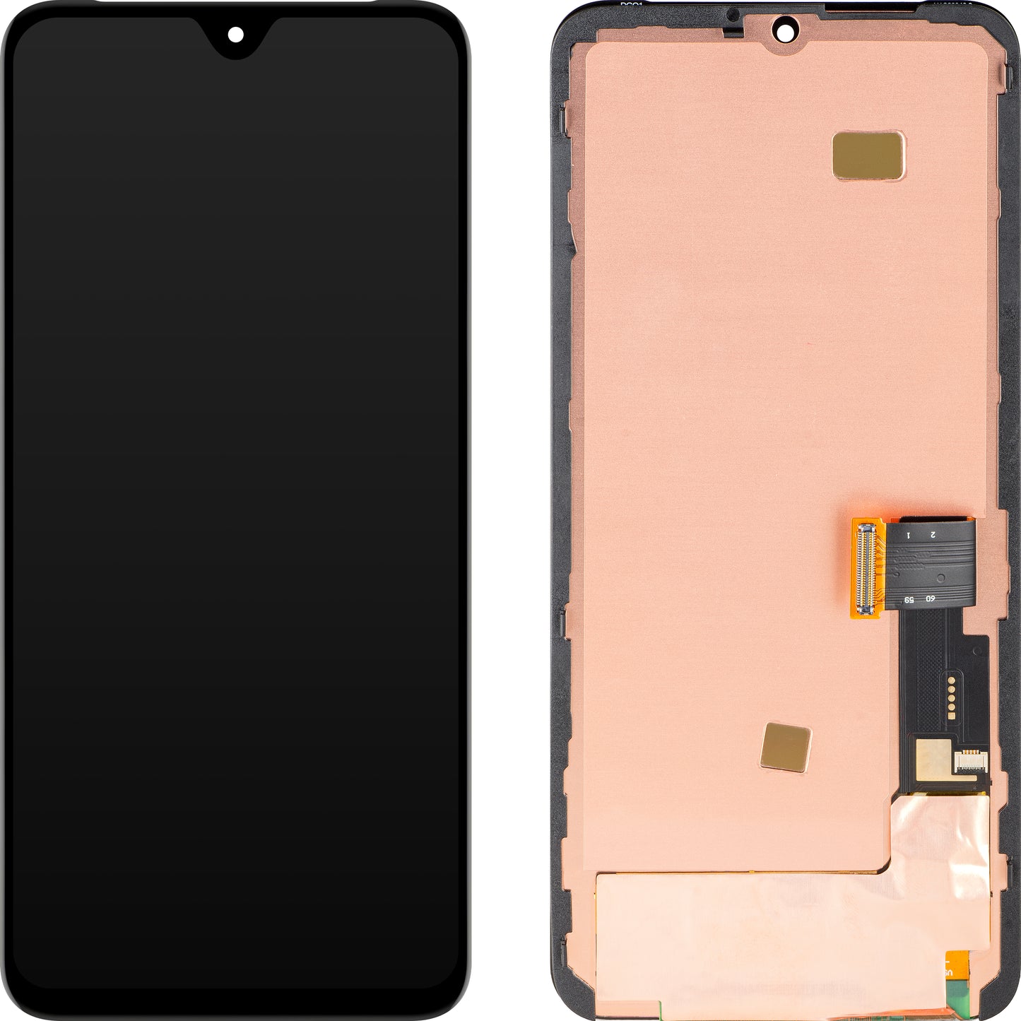 Display mit Touchscreen MP kompatibel mit Google Pixel 8, mit Rahmen, OLED-Version, Schwarz