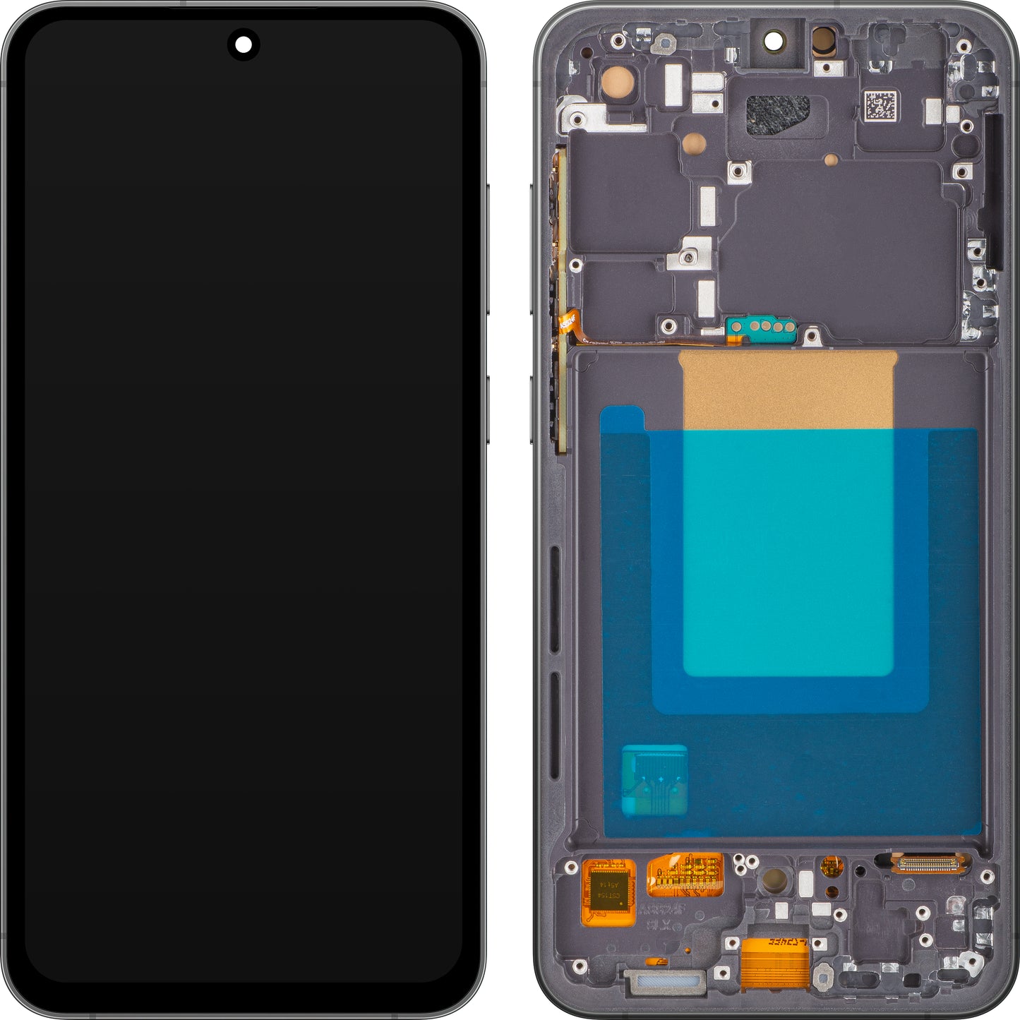 MP Touchscreen Display compatible with Samsung Galaxy S24 FE S721, with Frame, OLED Version, Black