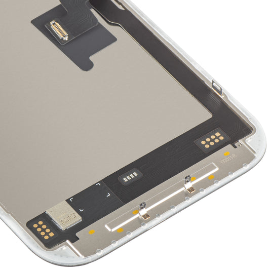 Display mit MP Touchscreen kompatibel mit Apple iPhone 16 Pro, mit Rahmen, Soft OLED FHD 120Hz IC Movable, Schwarz