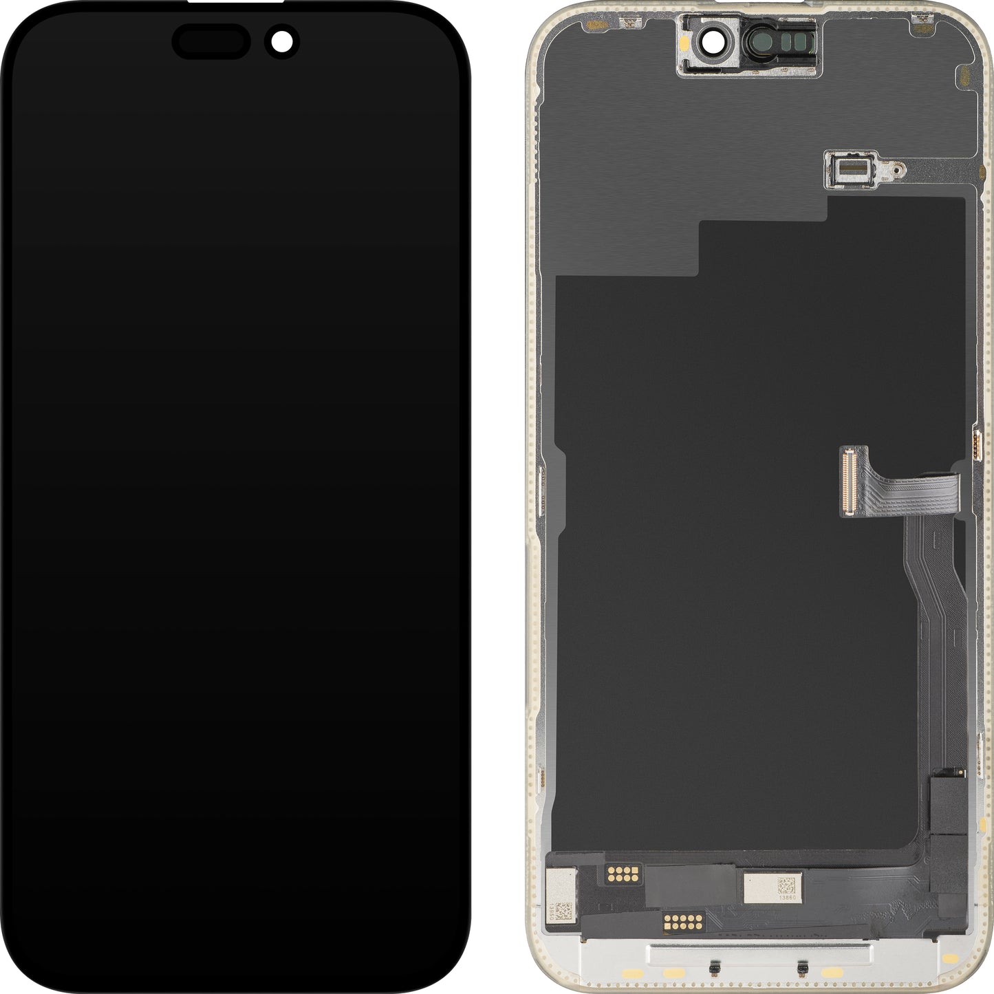MP Touchscreen Display compatible with Apple iPhone 15 Pro Max, with Frame, OLED FHD Diagnostic Version, Black, Refurbished