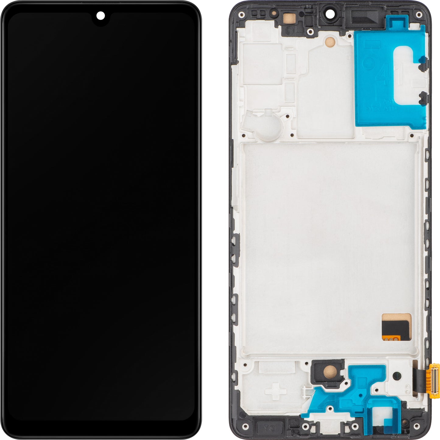 MP Touchscreen Display kompatibel mit Samsung Galaxy A41 A415, mit Rahmen, Schwarz