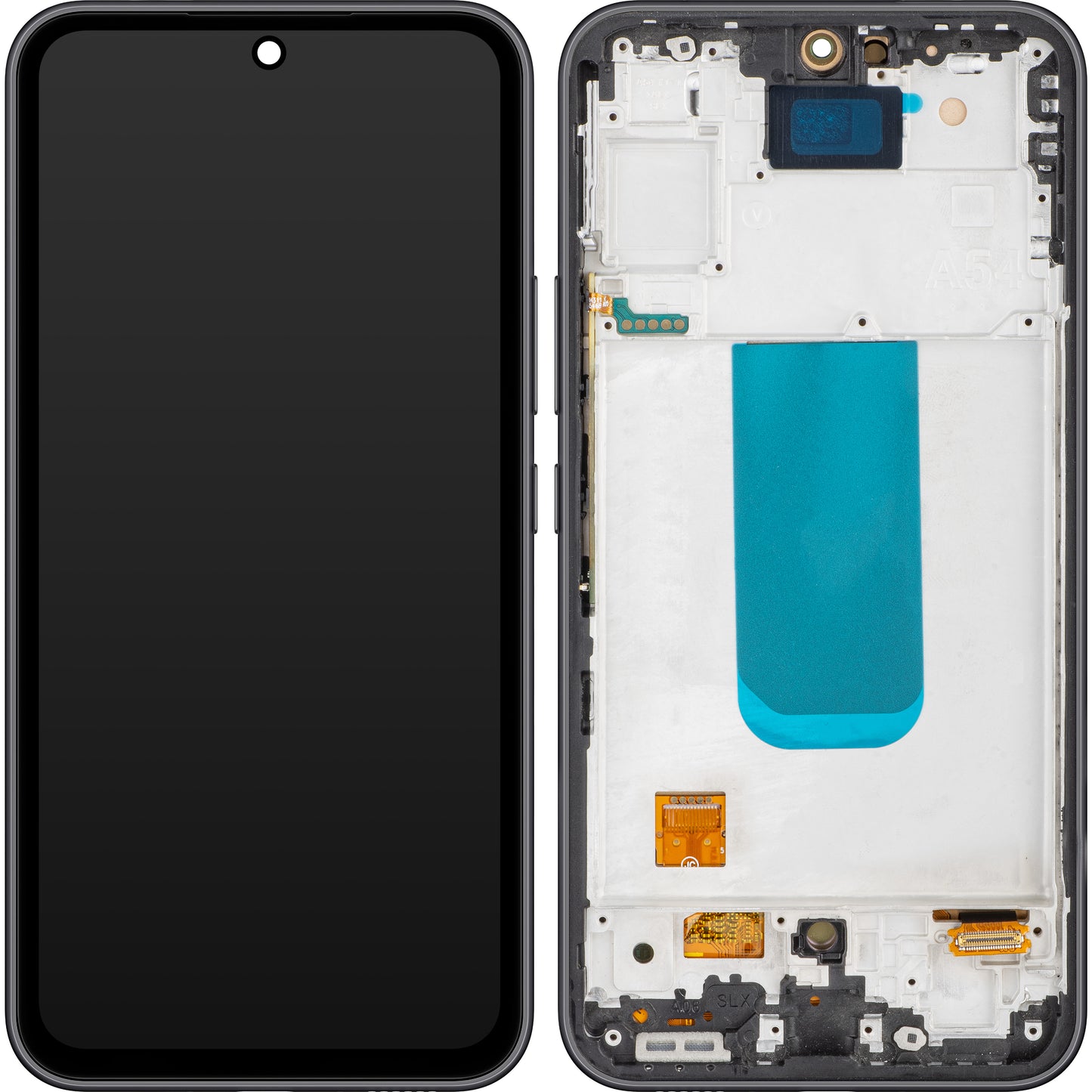 Touchscreen MP Display kompatibel zu Samsung Galaxy A54 A546, mit Rahmen, OLED Version, Schwarz (Graphit)