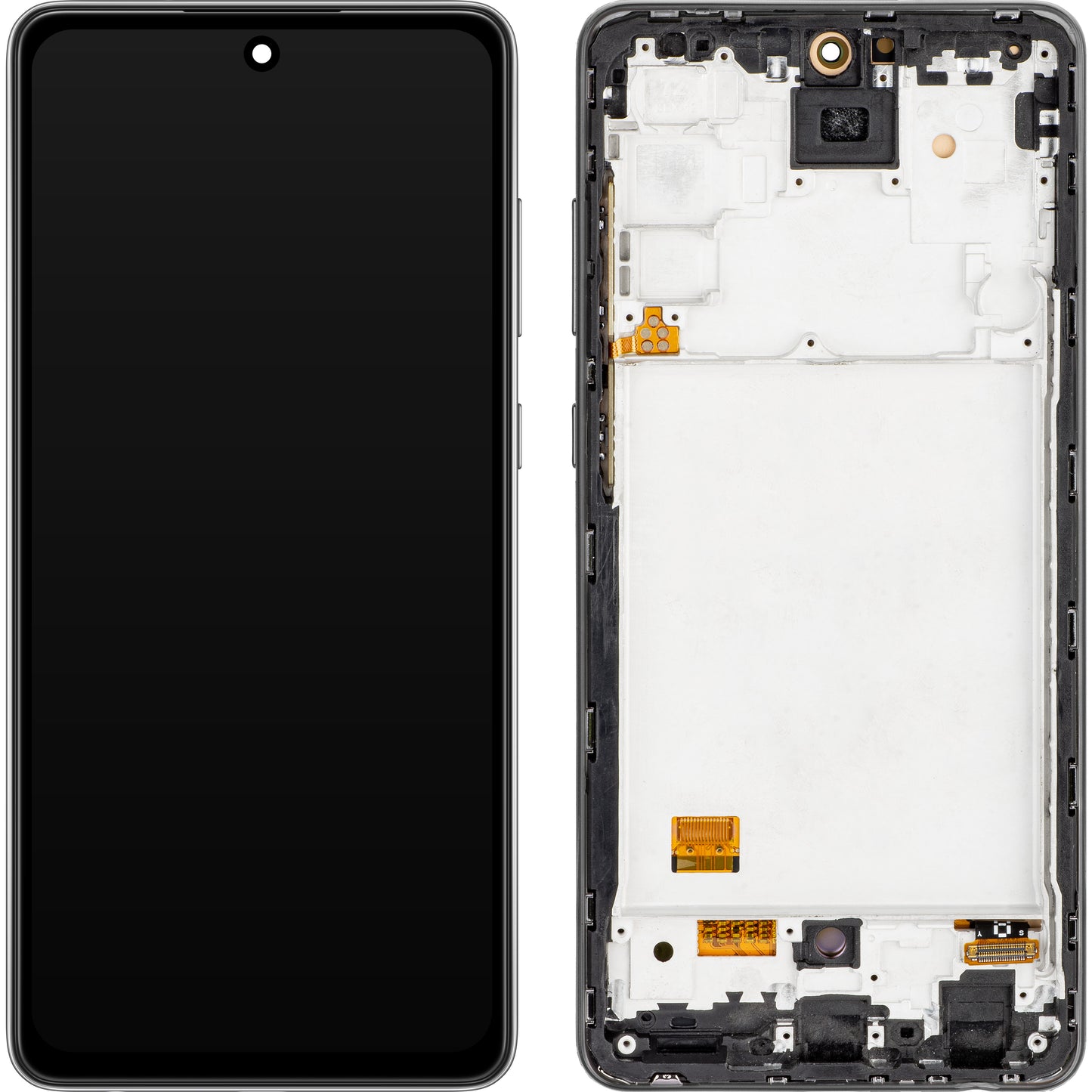 MP Touchscreen Display kompatibel zu Samsung Galaxy A72 A725 / A72 5G A726, mit Rahmen, OLED Version, Schwarz